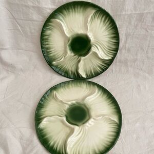 Vintage cabbage ware platters 11” set of 2